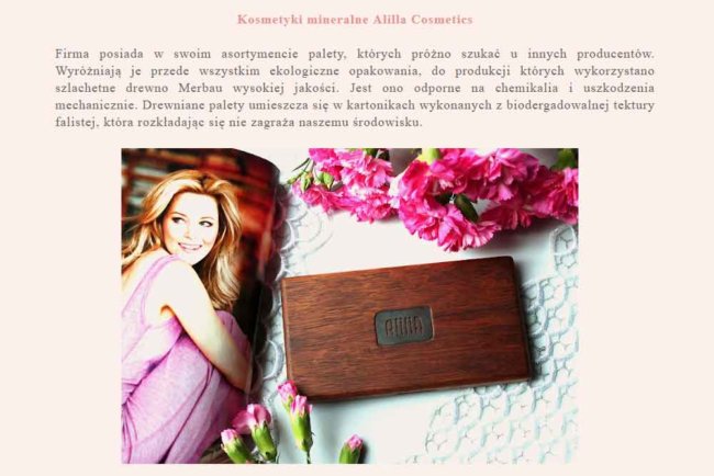 Kosmetyki mineralne Alilla Cosmetics